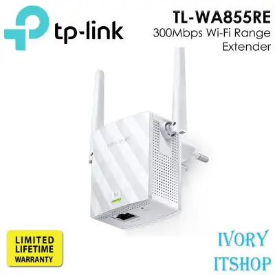 TP Link TL WA855RE ตัวขยายสัญญาณ Wi-Fi Repeater (300Mbps Wi-Fi Range Extender)ขยายสัญญาณ Wi-Fi จาก Router มีทั้งโหมดRepeaterและAccessPoint ใช้งานง่ายแค่เสียบปลั๊กและกดปุ่ม/ivoryitshop