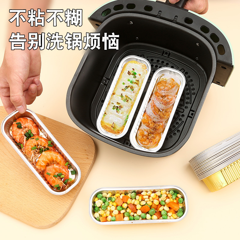 Set 5 Khay Giấy Bạc Hình Chữ Nhật Cao Cấp
