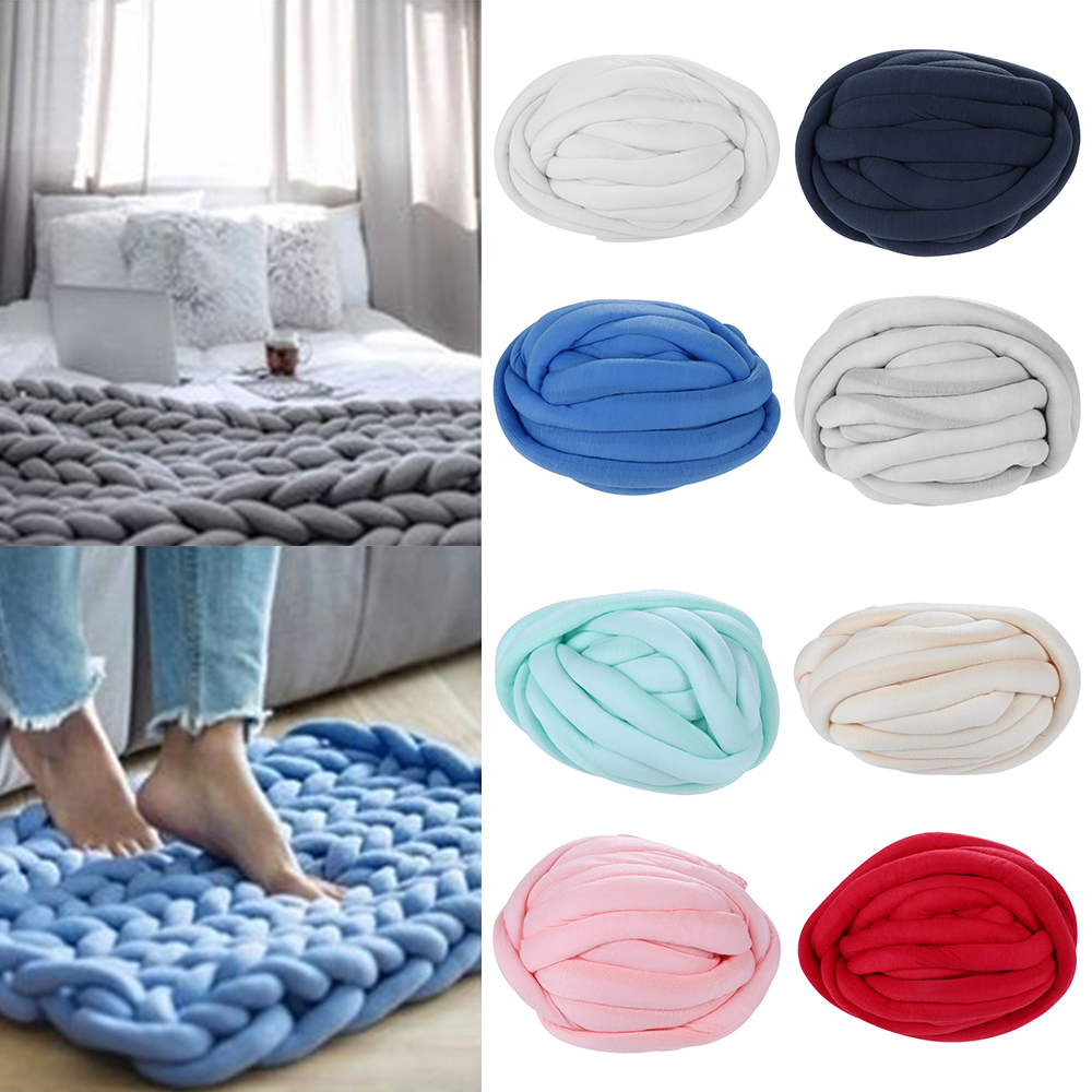 XIUZH 250g/500g New Chunky Blanket Roving Crocheting Super Soft wool roving Arm Knitting