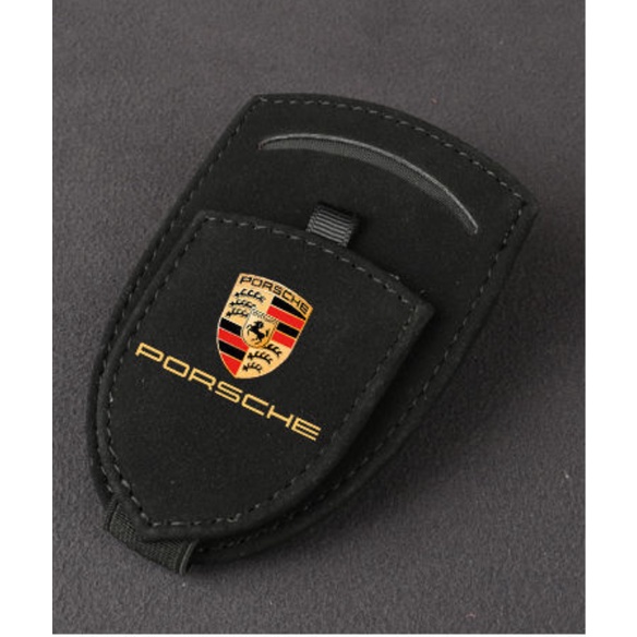 PORSCHE LOGO car sun visor Alcantara glasses clip macan Cayenne Cayman