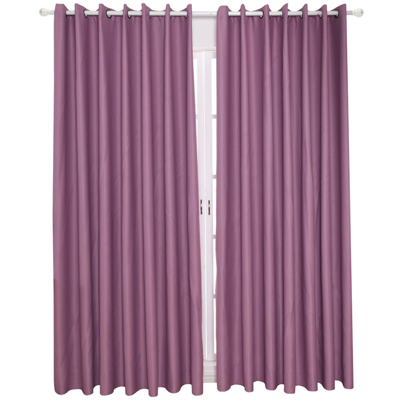 1 Panel Blackout Curtains Thermal Insulated with Grommet Curtains for Bedroom สี สีม่วง สี สีม่วงความกว้าง 130ความยาว 160