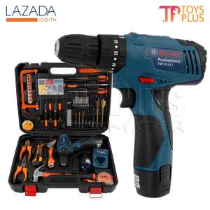 MASAKI สว่านไร้สาย 3 ระบบ 16.8V มีระบบกระแทก พร้อมอุปกรณ์ช่างชุดใหญ่