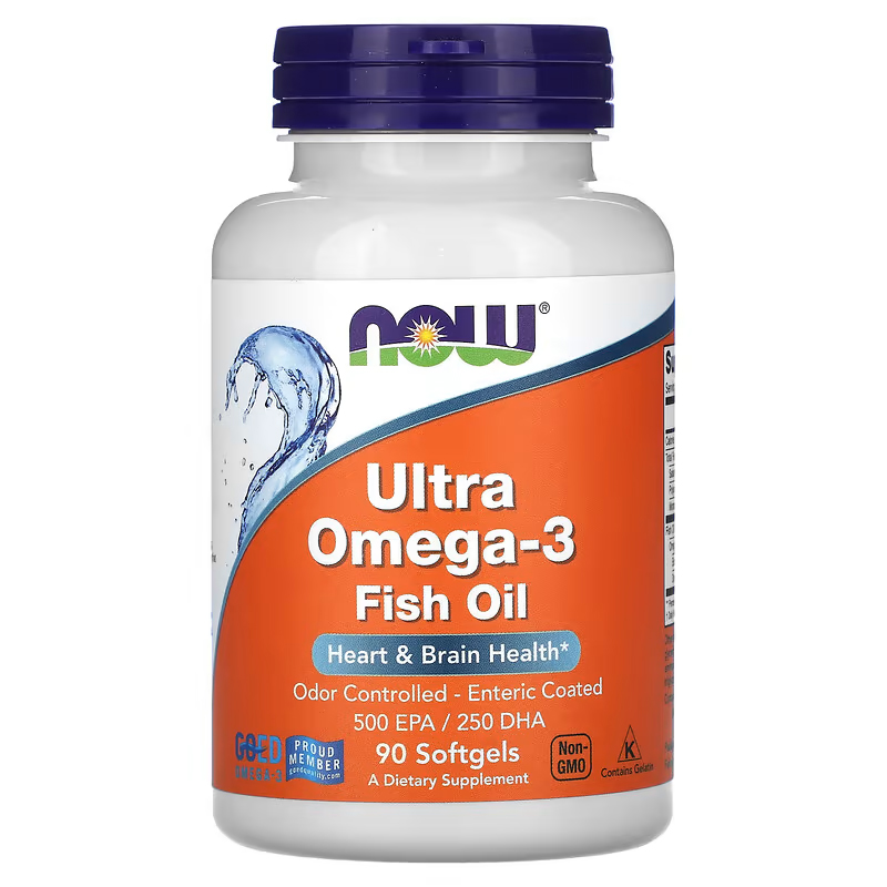 NOW Foods Ultra Omega-3 500 EPA 250 DHA Softgels A Dietary Supplement ...