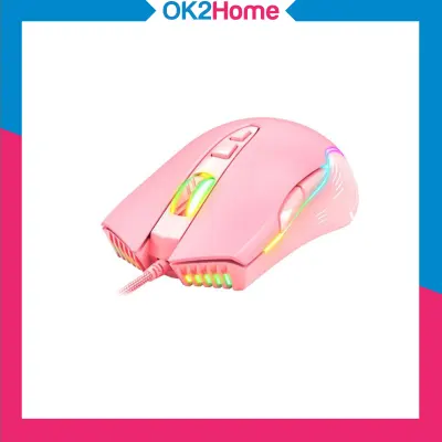 Onikuma Sakura Gaming Mouse เมาส์เกมมิ่งสีชมพู DPI สูงสุด 6400