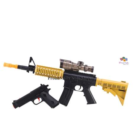 ProudNada Toys ของเล่นเด็กชุดปืนยิงกระสุนคริสตัล+กระสุนโฟม 2 กระบอก XIAOYUE LIANG TOYS FRONT M4 WATER BULLET GUN NO.X807