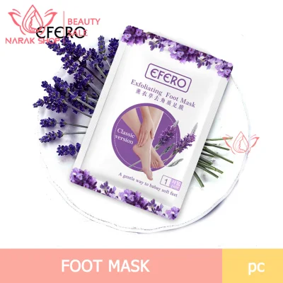 EFERO Exfoliating Foot Mask มาส์กลอกเท้า ปรับเท้านุ่มเหมือนเท้าเด็ก(2PC / ถุง)
