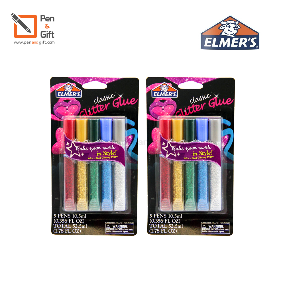 Elmer's 3D Washable Glitter Glue Pens Classic Rainbow