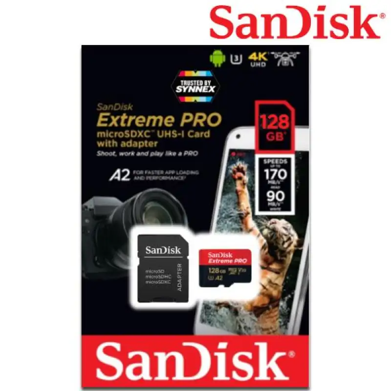ภาพสินค้าSanDisk Extreme Pro Micro SD Card SDHC 32GB SDXC 64GB 128GB 256GB 512 GB 1TB Speed R/W 200/140MB/s (SDSQXCD) เมมโมรี่ การ์ด Gopro8 Gopro9 Drone จากร้าน SJCAMOfficialStore บน Lazada ภาพที่ 6
