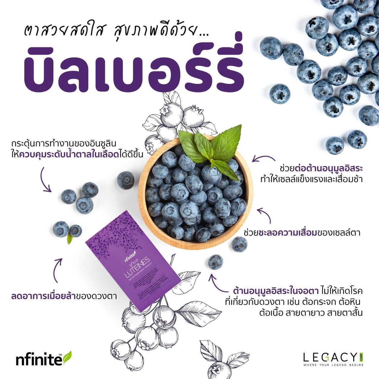 Nfinite Luteines (ลูทีเนส) อาหารเสริมบำรุงสายตา วิตามินบำรุงสายตา (3 กล่อง)  แกะ qr code | Lazada.co.th