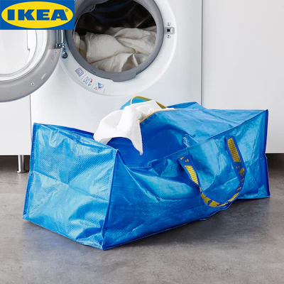 IKEA FRAKTA ฟรัคต้า กระเป๋าพลาสติก, น้ำเงิน76 ลิตร