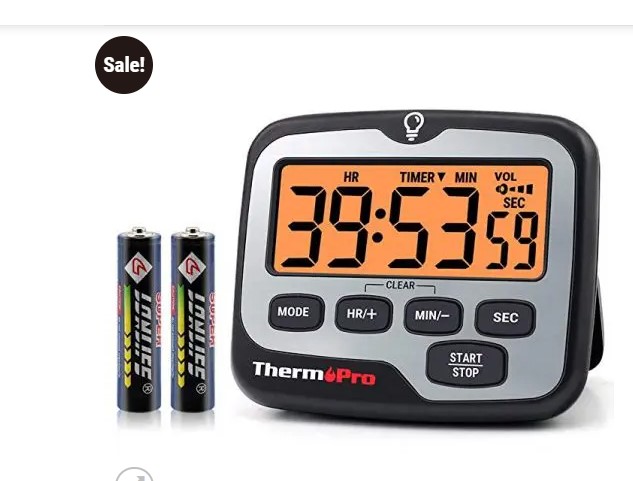 Thermopro TM01 Countdown timer นาฬิกาจับเวลา(เสียงดังมาก)  ปรับระดับเสียง เรืองแสง จับเวลาถอยหลังได้ 99 ชั่วโมง 59 นาที 59 วินาที