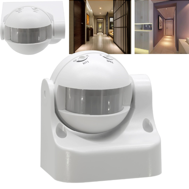 💡Motion Auto Sensor Light 180°Infrared PIR Motion Sensor Detector ไฟ