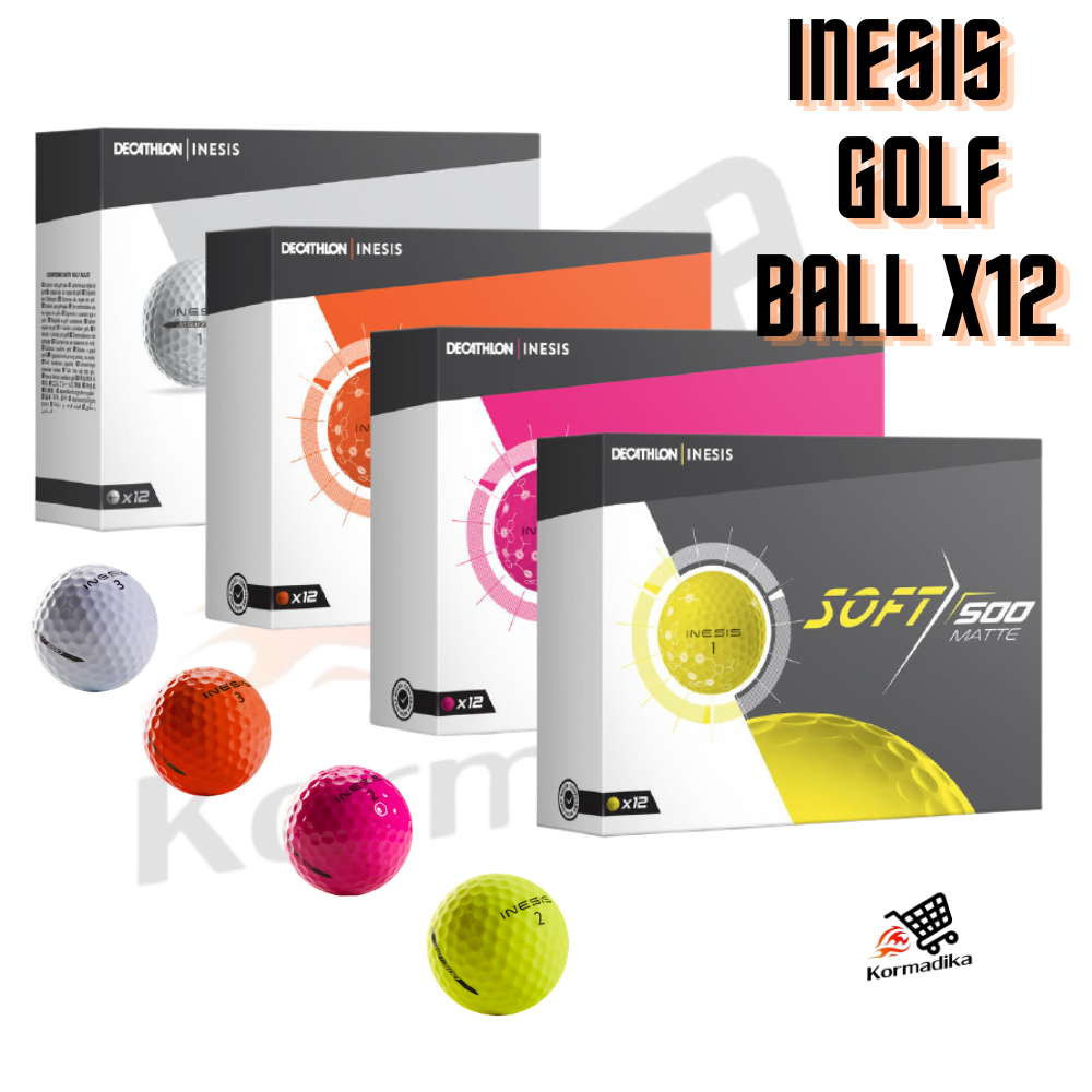 ลูกกอล์ฟ รุ่น SOFT 500 MATT แพ็ค 12 ลูก INESIS Soft 500 Matt Yellow Golf Ball X12
