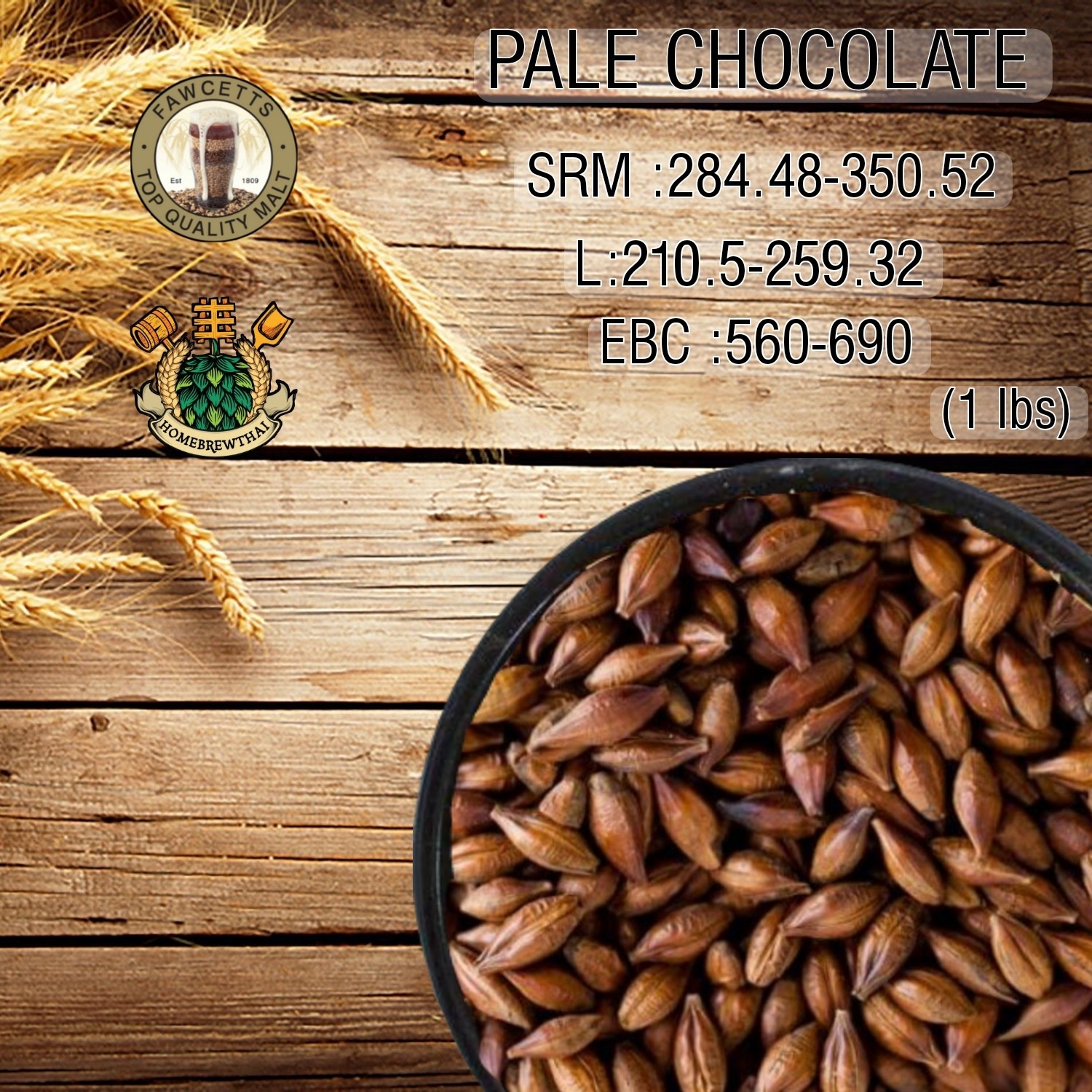 Pale Chocolate Malt (Thomas Fawcett)(5 Kg) Lazada.co.th