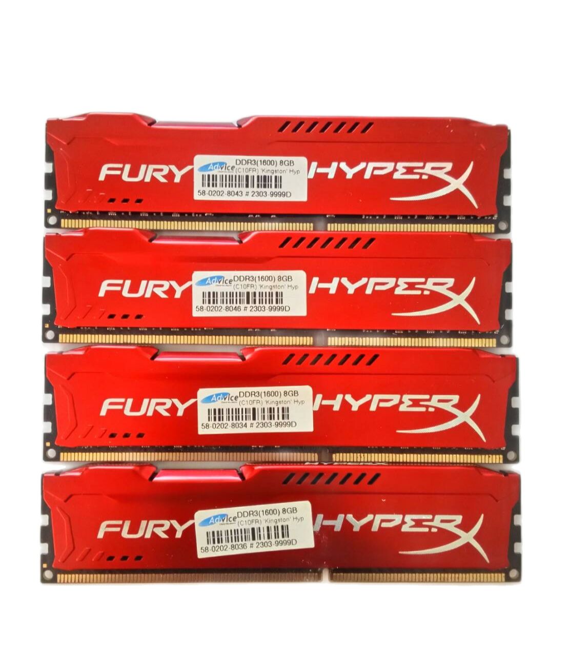 มาใหม่ สวยๆ พร้อมกล่อง( สีแดง)  แรม Kingston HyperX FURY แท้  8x1  8GB DDR3/บัส 1600  ประกัน  synnex-แอดไวซ์ สภาพๆใหม่ๆ RAMคุณภาพสูง สินค้าตามรูปปก