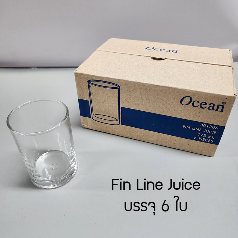 Ocean Fin Line Juice Glass Set (6 Pcs) - 175 ml - (For Pick Up