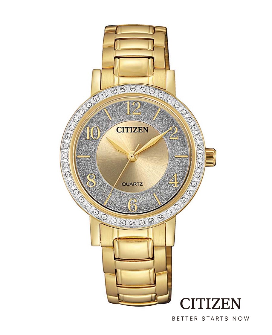 CITIZEN นาฬิกาข้อมือผู้หญิง EL3042-50P Lady Watch Quartz (ระบบถ่าน )
