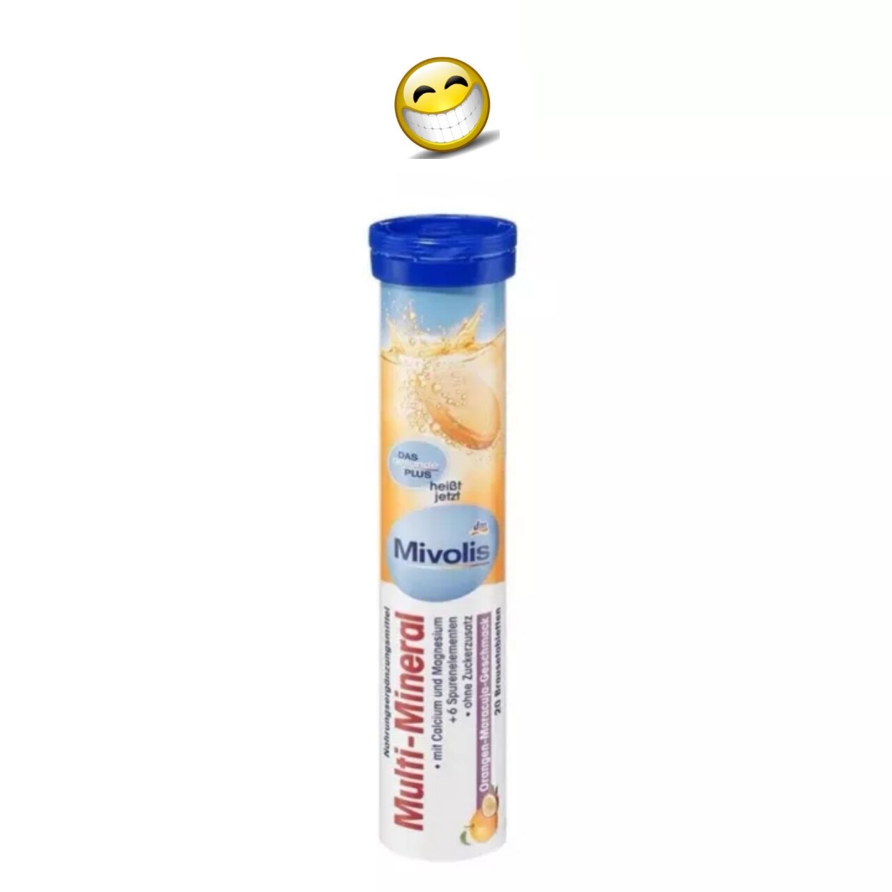 วิตามินเม็ดฟู่ Mivolis สีน้ำเงิน แร่ธาตุรวม Multi-Mineral รสส้ม วิตามิน ...