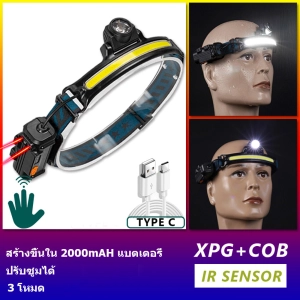ภาพหน้าปกสินค้า【เรือจากประเทศไทย】ไฟฉายคาดหัว LED Mini Headlamp Rechargeable ไฟฉายคาดหัวแรงสูง แบตเตอรี่ทนทาน แบบชาร์จไฟในตัว ไฟฉายคาดหัว 3 Modes XPG+COB Headlight ที่เกี่ยวข้อง