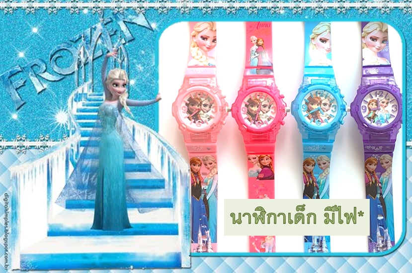 (พร้อมส่ง) นาฬิกาเด็ก มีไฟ  ลายกร์ตูน สำหรับเด็กผู้หญิง นาฬิกาเจ้าหญิง คิตตี้ บาร์บี้ ระบบเข็ม RC126