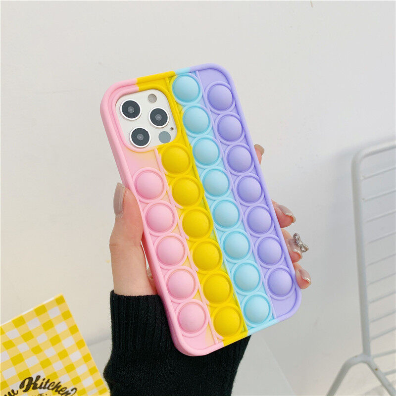 【Free-style】เคสโทรศัพท์ Apple iPhone 6/7/8/xr/xsmax/11/12 เคสแบบนิ่มซิลิโคน Push Pop Bubble Sensory Fidget Toy