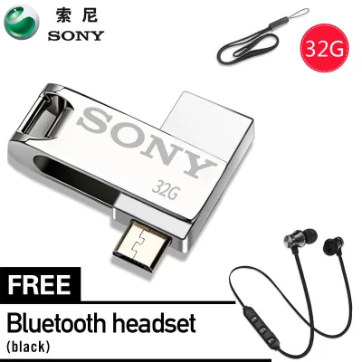SONY แฟลชไดรฟ์ usb OTG pendrive 32 GB สำหรับสมาร์ทโฟน + Free Bluetooth earphone