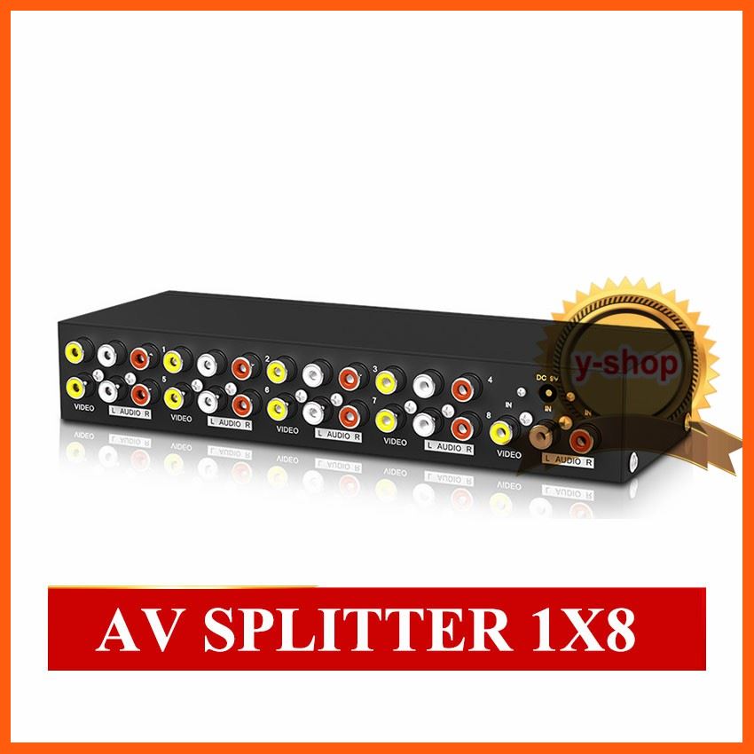 Best Quality AV RCA video splitter 1x8 อุปกรณ์คอมพิวเตอร์ Computer equipment สาย USBอุปกรณ์ไฟฟ้าElectrical equipment โคมไฟ The lamp อะไหล่คอมและเครื่องใช้ต่างๆ Computer parts and appliances