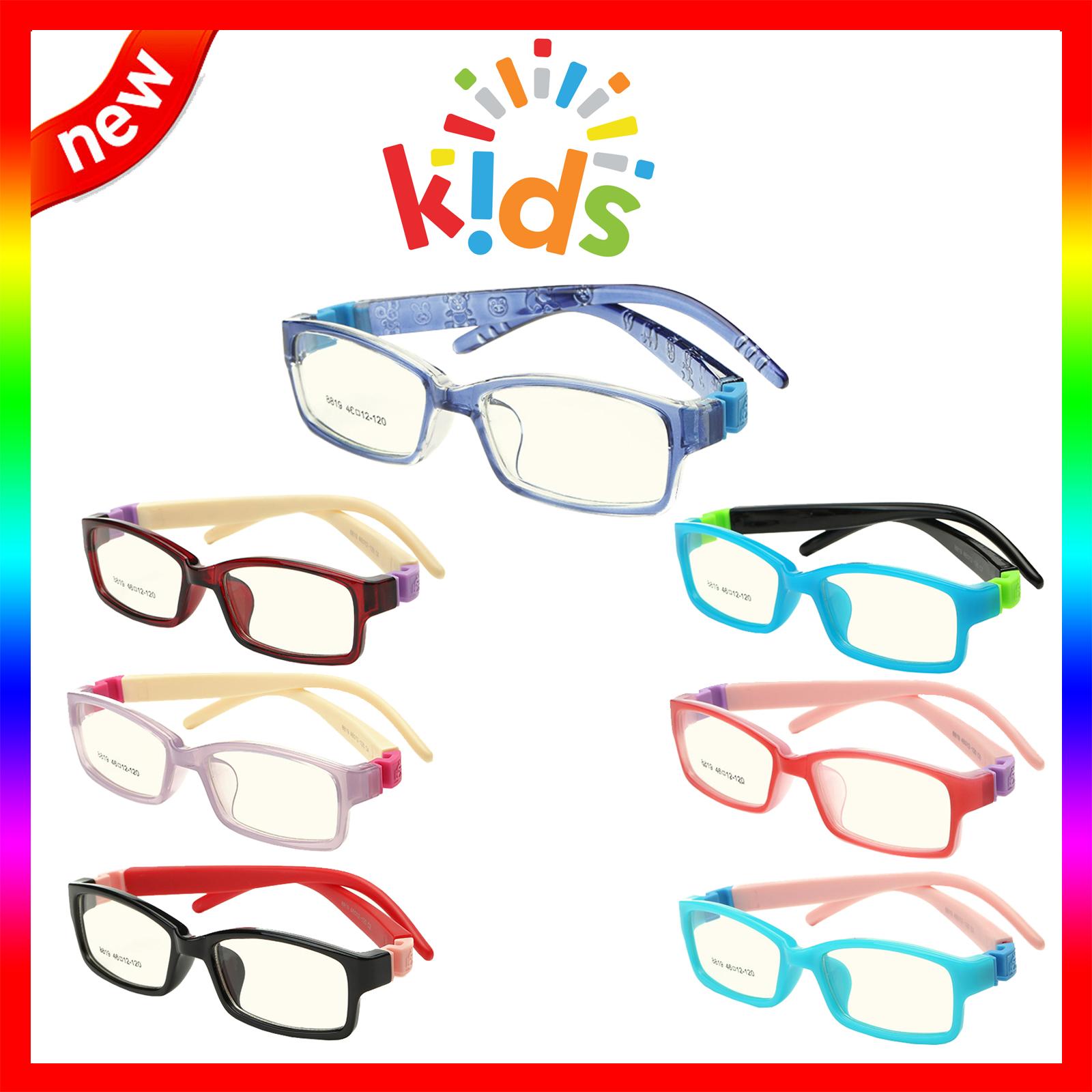 แว่นตาเกาหลีเด็ก Fashion Korea Children แว่นตาเด็ก รุ่น 8819 กรอบแว่นตาเด็ก Rectangle ทรงสี่เหลี่ยมผืนผ้า Eyeglass baby frame ( สำหรับตัดเลนส์ ) วัสดุ PC เบา ขาข้อต่อ Kid leg joints Plastic Grade A material Eyewear Top Glasses