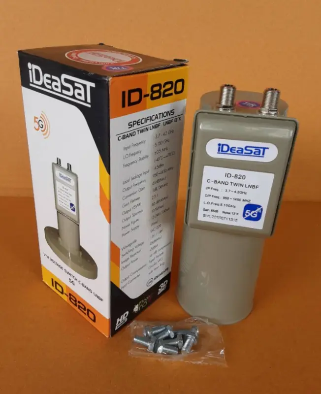 ภาพสินค้า(ไม่มีสกาล่าริง)หัวรับสัญญาณ iDeaSaT C-BAND รุ่น ID-820 (5G) 2 ขั้ว จากร้าน Time Satcom Ubon บน Lazada ภาพที่ 3