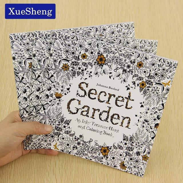 24 Pages Secret Garden English Edition Coloring Book For Children Adult Relieve Stress Kill Time Painting Drawing Book -HE DAO