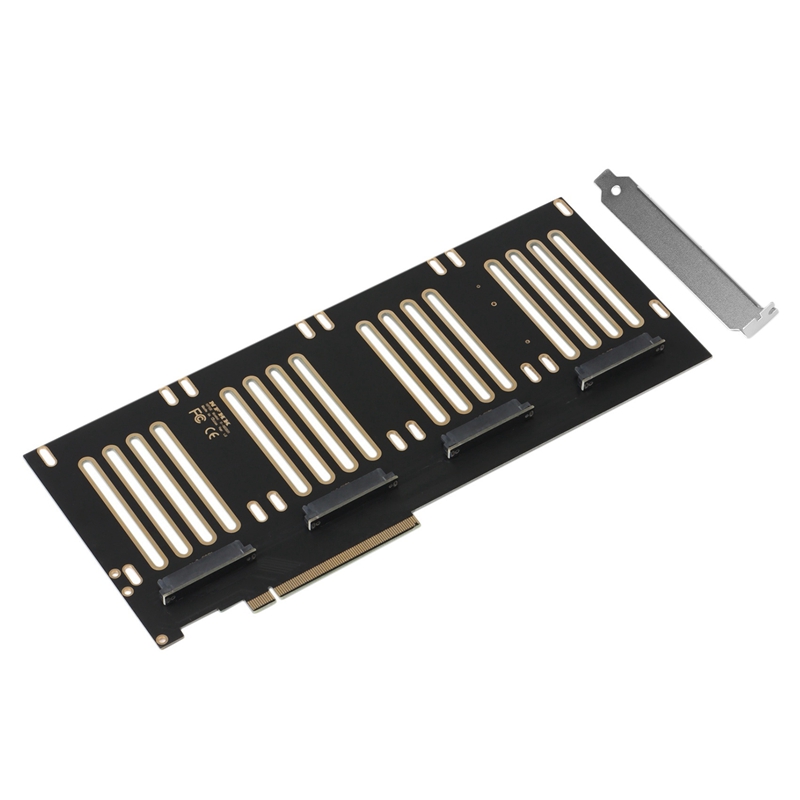 PCIE 3.0 X16 To U.2 SFF8639 Host Adapter for PCIe SFF-8639 SSD Riser Card SATA-Express Double Bay Transfer Server