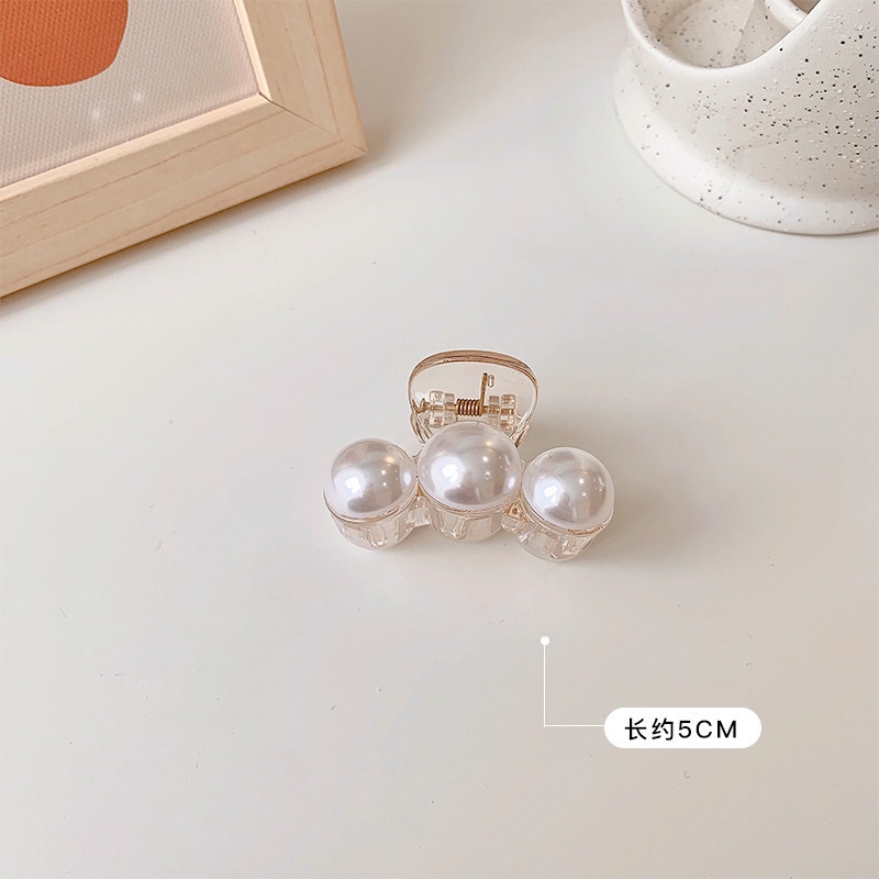 Kẹp tóc nữ lớn màu trắng đơn giản theo phong cách Hàn Quốc