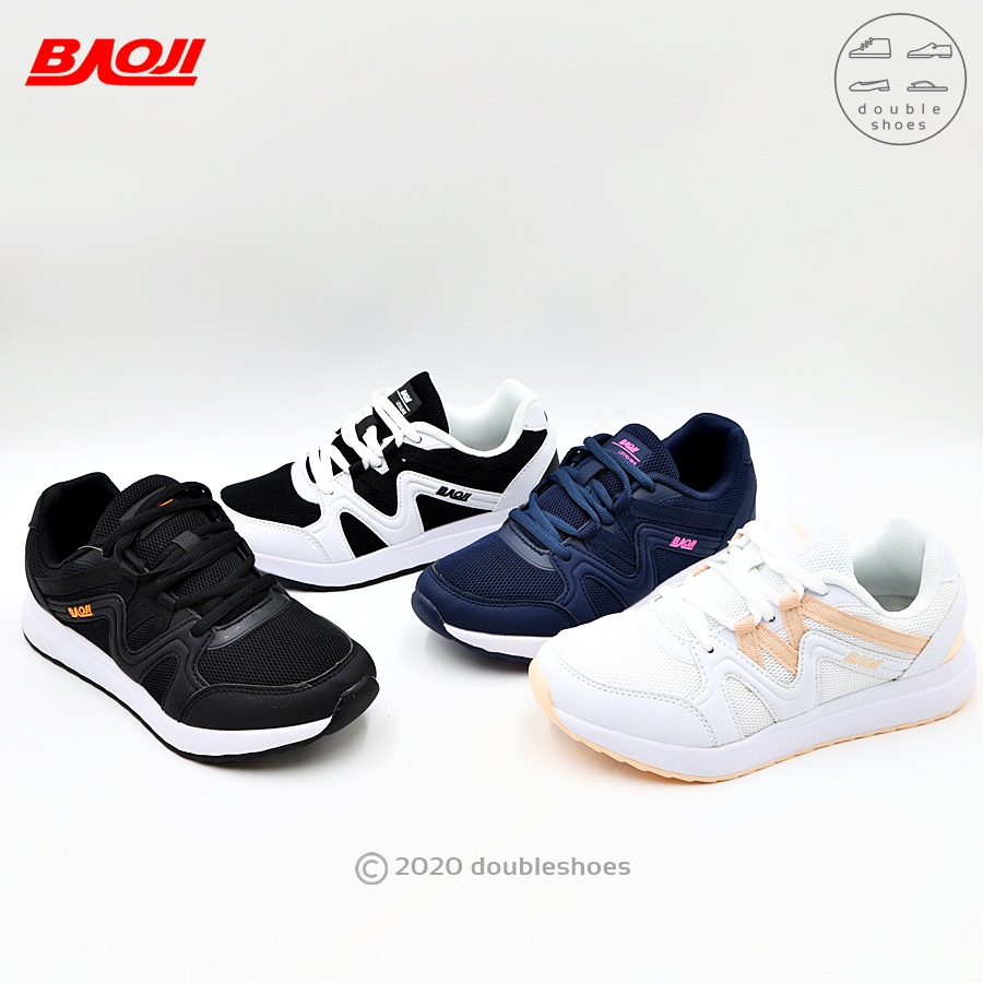 BAOJI ของแท้ 100% รองเท้าผ้าใบผู้หญิง รองเท้าวิ่ง รองเท้าออกกำลังกาย  รุ่น BJW552 (ดำ/ ดำ-ขาว/ กรม/ ขาว) ไซส์ 37-41