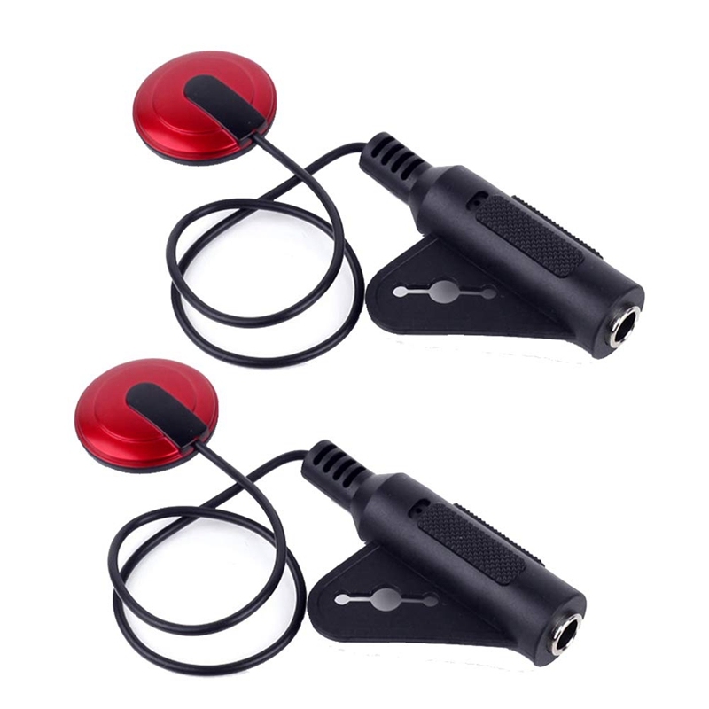 2Pcs Piezo Contact Microphone Mic Pickup for Guitar Violin Banjo Mandolin Ukulele