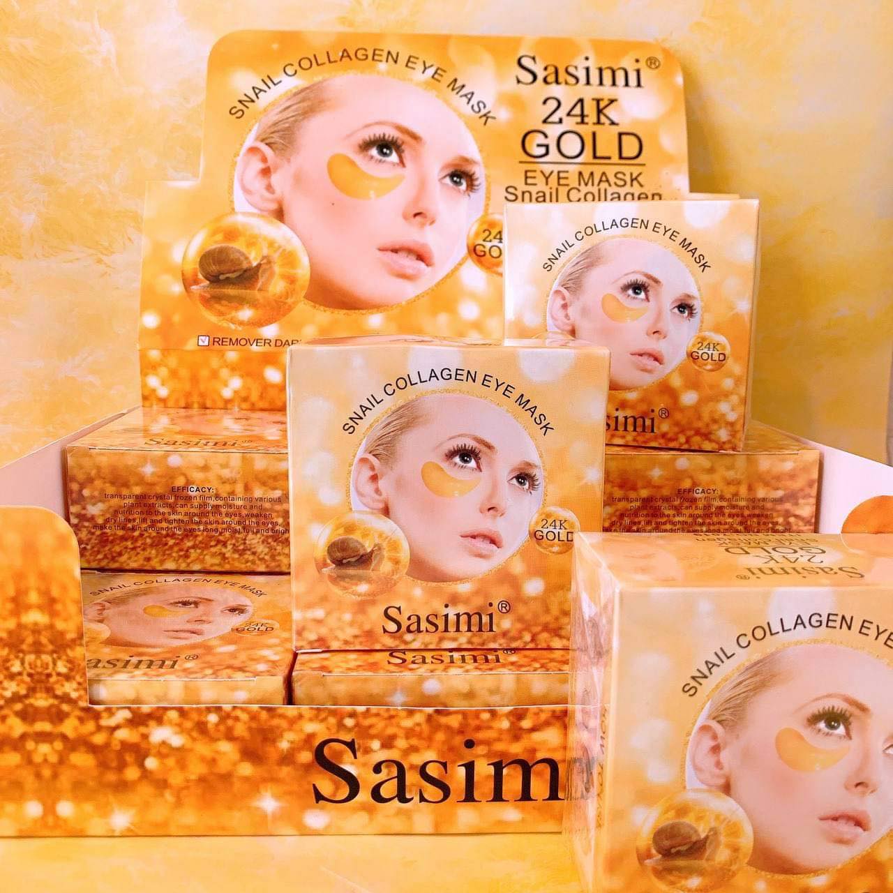 1 ชิ้น sasimi snail collagen eye mask มาส์กบำรุงใต้ดวงตา ลดถุงใต้ตา ...