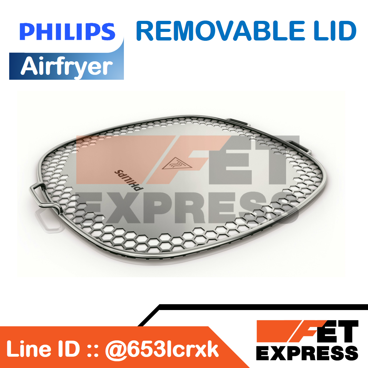 REMOVABLE LID ฝาปิดกันกระเด็น อุปกรณ์เสริมของแท้สำหรับหม้อทอดไร้น้ำมัน PHILIPS Airfryer รุ่น HD9621,9641,9721และ9741