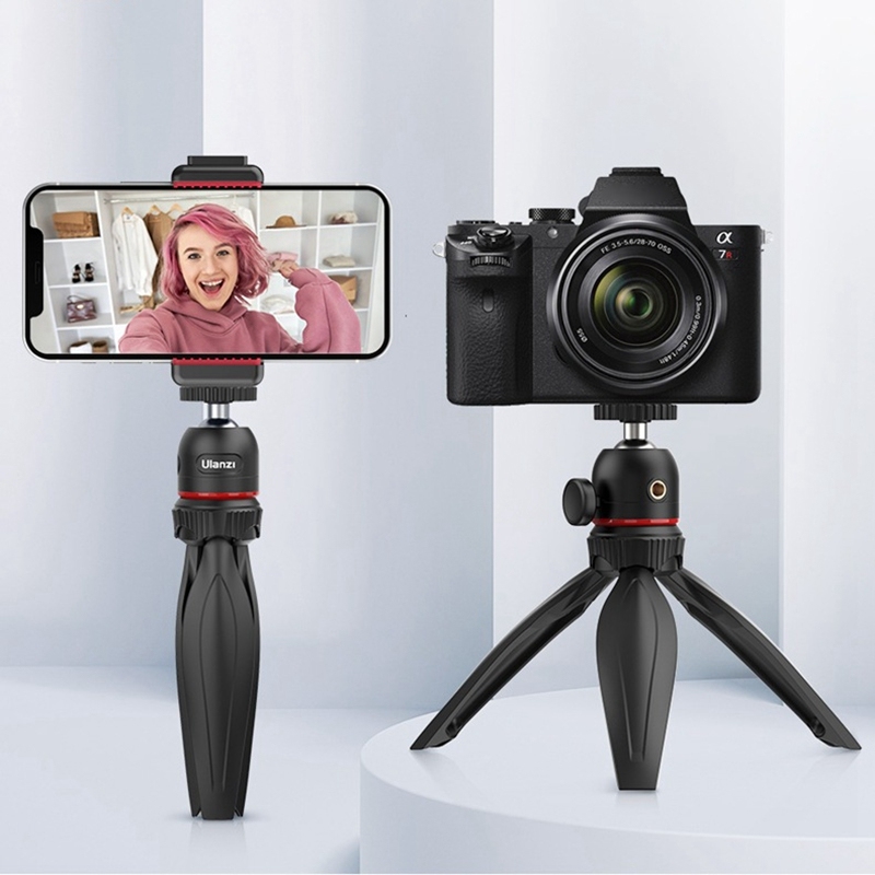 Ulanzi Tripod,MT-17 Extendable Tripod 360 Rotation Ballhead for iPhone/Android/Camera with Phone Clip