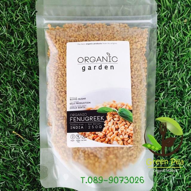 Fanugreek  ลูกซัด  เพิ่มน้ำนมแม่ Organic garden 250 g.,  #8857123598097---อาหารคลีน อาหารออแกนิก อาหารเพื่อสุขภาพ ออแกนิก by SoMalls