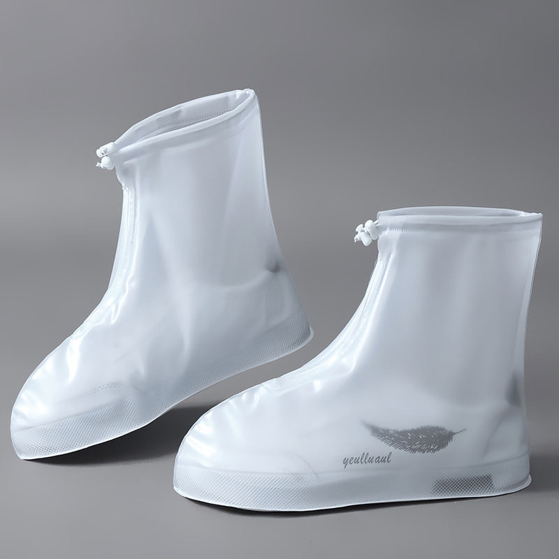 【พื้นรองเท้าสองชั้น】ฝาครอบรองเท้าฝนฝนเด็กซิลิโคนหุ้มรองเท้าน้ำรองเท้าหนาลื่นด้านล่างทนต่อการสึกหรอ