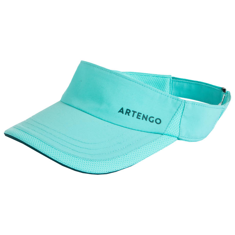 หมวกเทนนิสแบบเปิดศีรษะรุ่น TV 100 ขนาด 56 ซม. (สีฟ้า Turquoise/เขียว)