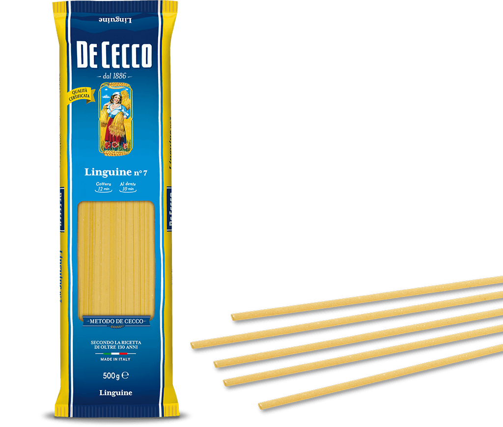 พาสต้า ลิงกวินี เบอร์.7 - ดีเชคโก้, 500 กรัม Pasta Linguine No.7 - De Cecco, 500 grs