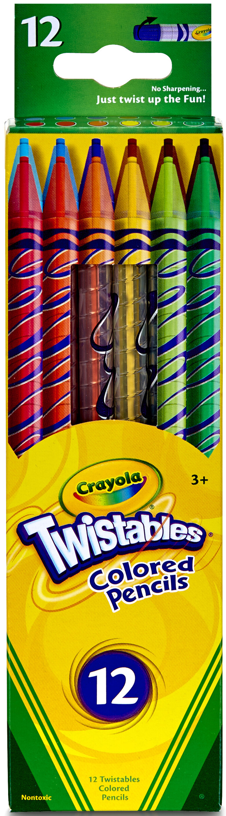 Crayola สีไม้หมุนได้ไม่ต้องเหลา12สี