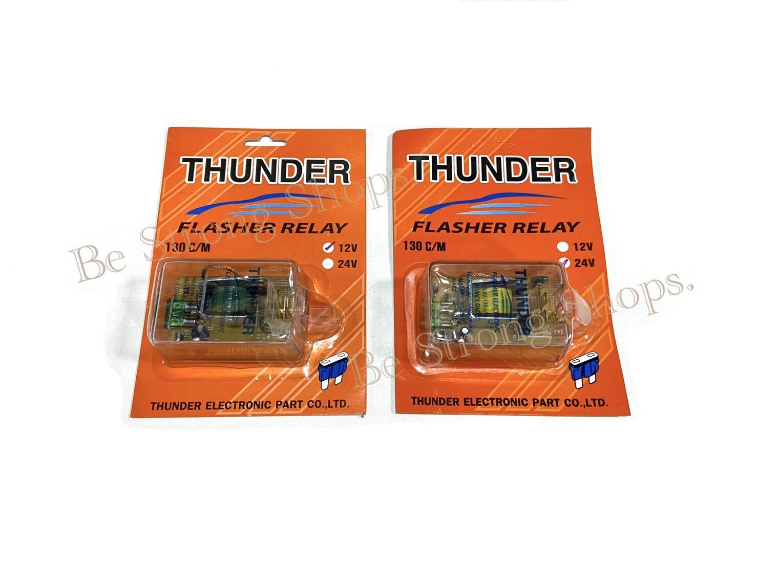 THUNDER แฟลชเชอร์ ไฟเลี้ยว Flasher Relay 24V. / 1500 W. 130 C/M ฝาใส (จำนวน 1 อัน)