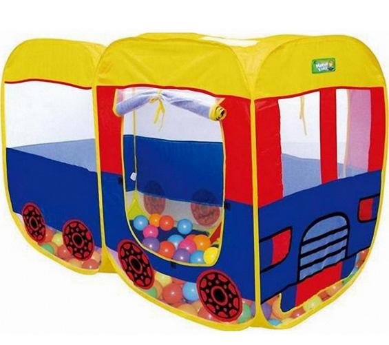 Kids Toys เต้นท์บ้านบอลรถบัส 2 ตอน(ไม่รวมลูกบอล)