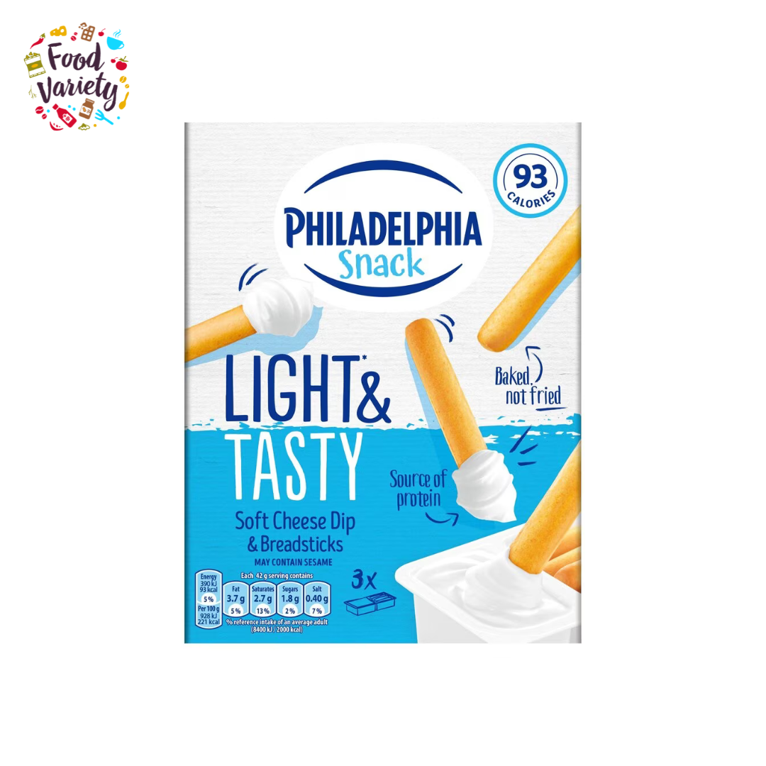 Best Before 15 May 2024 Philadelphia Light Low Fat Soft Cream Cheese Snacks 3 Pack 126g ฟิลาเดล 8474