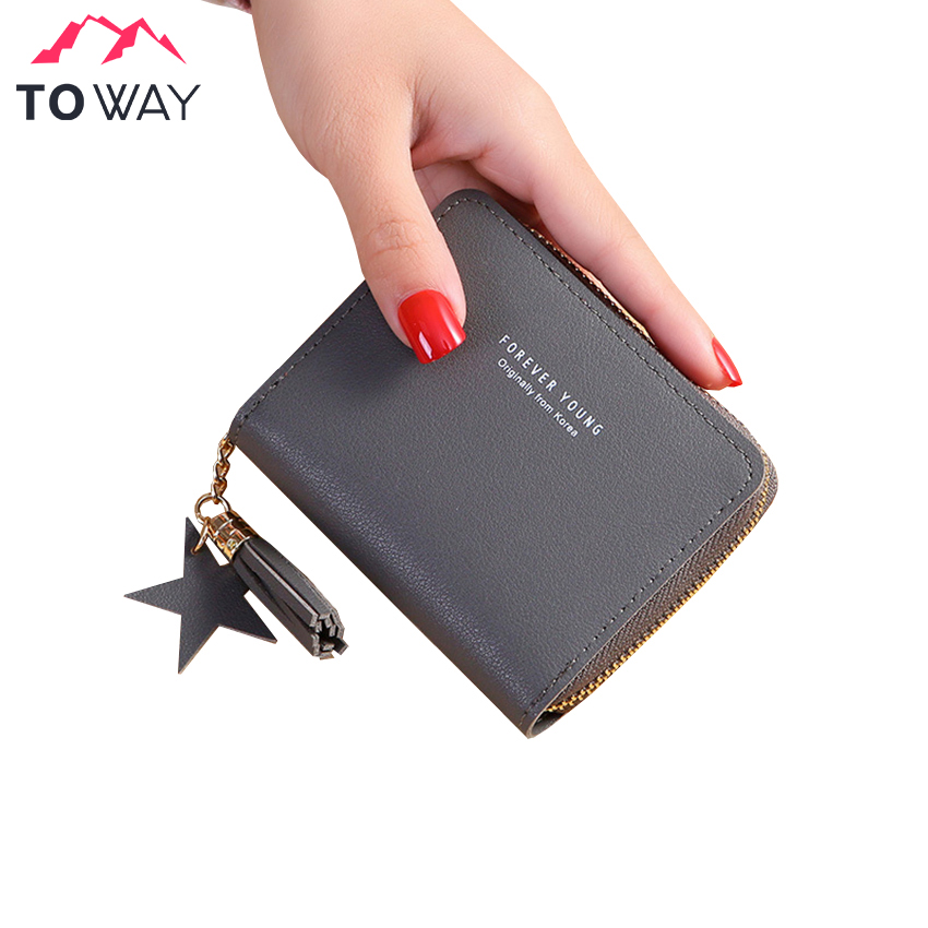 TOWAY - กระเป๋าสตางค์ผู้หญิงใบสั้น กระเป๋าถือ มีช่องใส่ของหลายช่อง ใส่เหรียญ ใส่บัตร รุ่น LN-8611