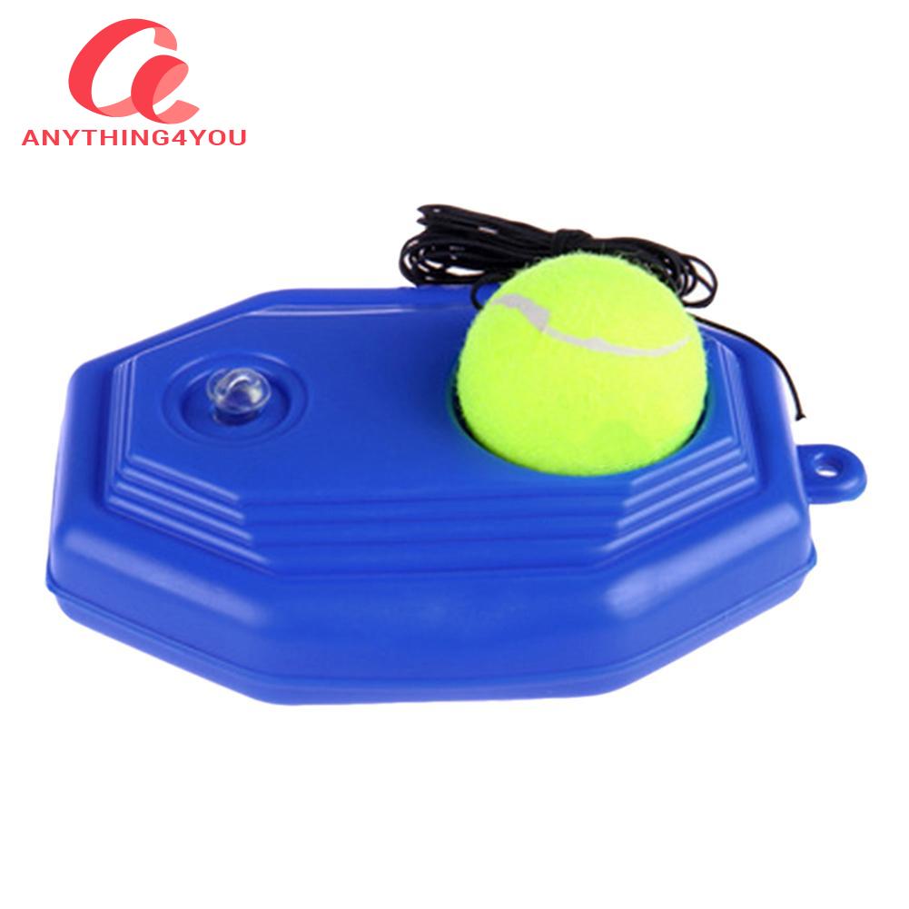 “Always Lower Price” 1Pc Blue ไม้แร็กเก็ตพลาสติกลูกบอลเทรนเนอร์เดี่ยวเทนนิสฝึกฐานชุดอุปกรณ์