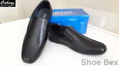 Cabaye รองเท้าหนังผู้ชาย รองเท้าคัทชูไซส์เล็ก CA602 - Black