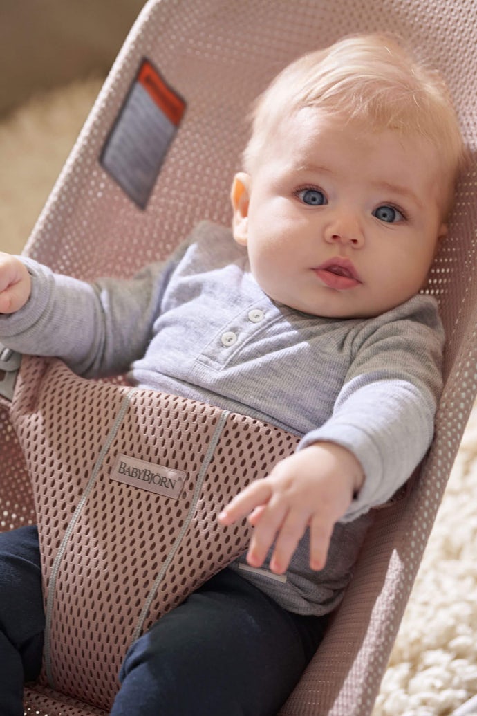 เปลนอนเด็ก BabyBjorn Bouncer, Cotton Bliss ผ้า Mesh สีชมพู Dusty Pink