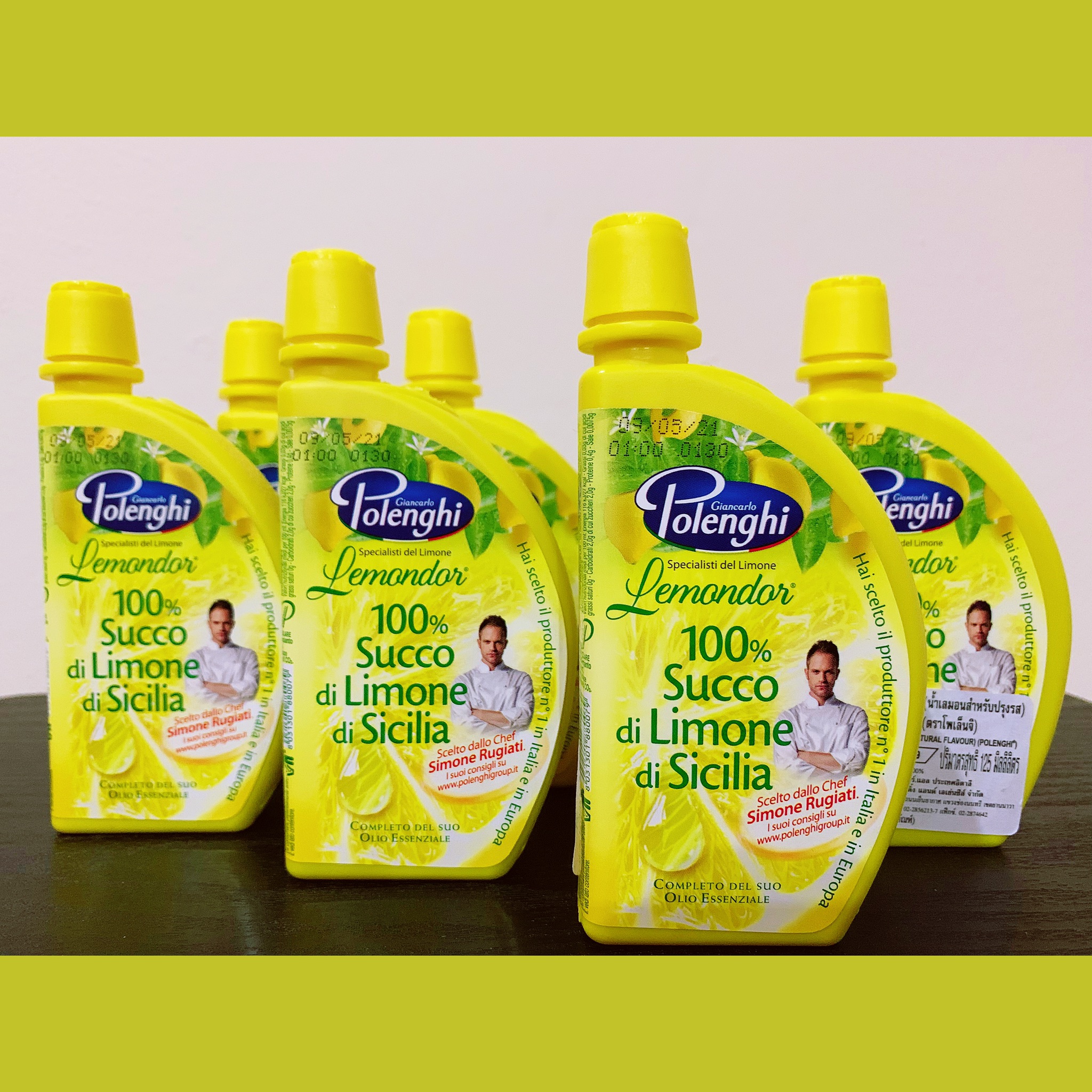 Polenghi Succo Di Limone Di Sicilia Lemon Juice 125ml. (Exp: 03/03/22) น้ำเลมอน โพเล็นจิ สำหรับปรุงรส 125มล.
